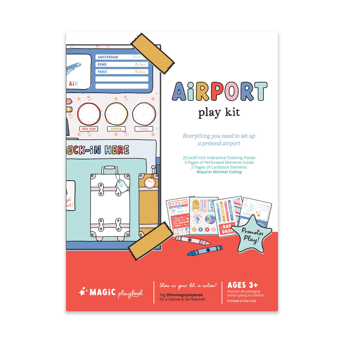 Airport Inspired Play Kit – Magic Playbook for Airport Dramatic Play Free Printables