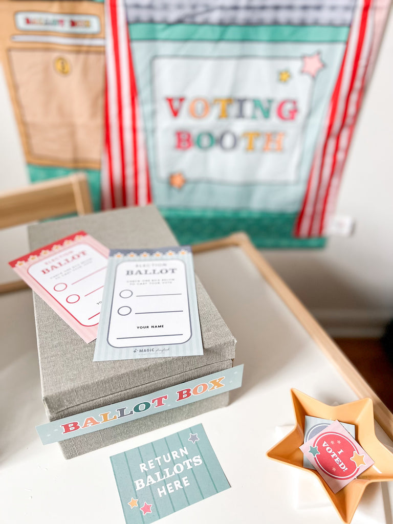 Magic Voting Box Voting Booth Fabric Play Scene – Magic Playbook